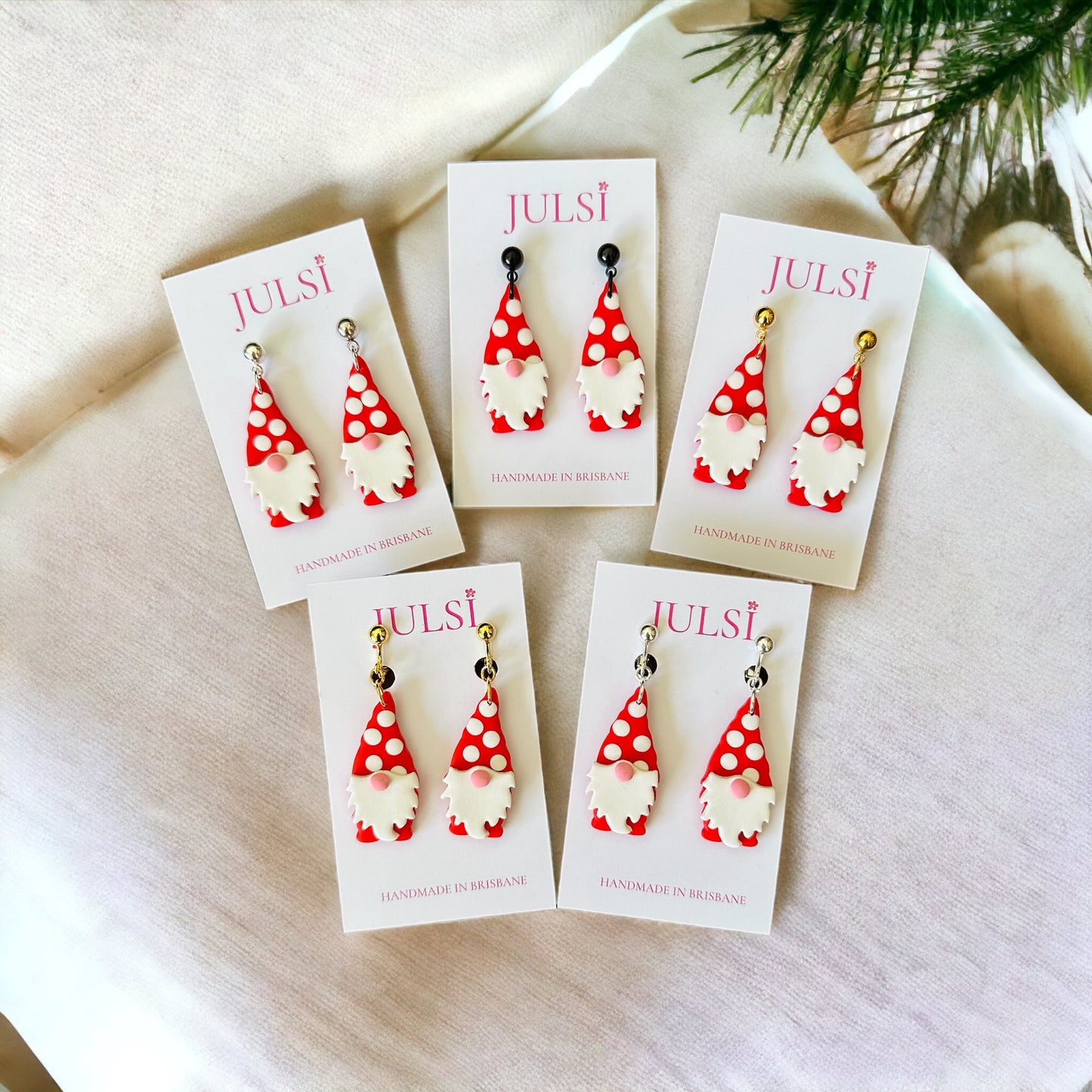 Christmas Earrings - Santa Gnome